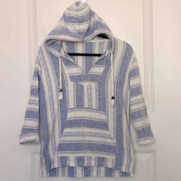 Linen Blend Baja Striped Hoodie - Picture 1 of 4